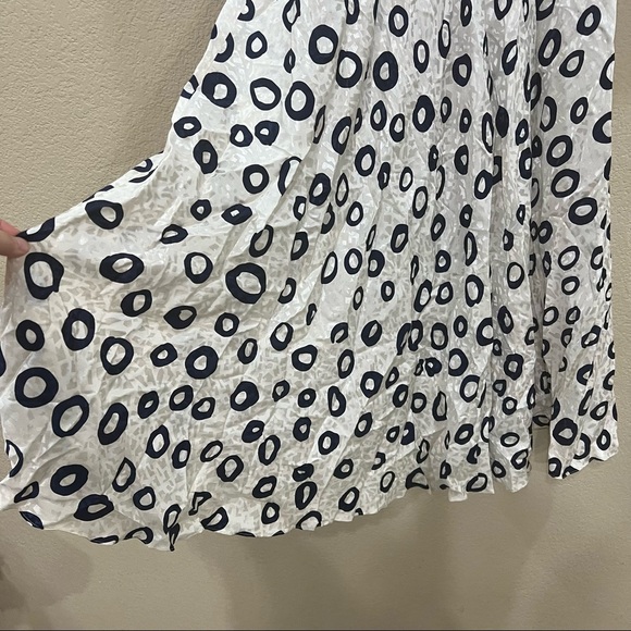 Rare Vintage 80's Flora Kung Dress Designer Silk Sz 12 Ruches Waist Pokadot Boho - Picture 3 of 10